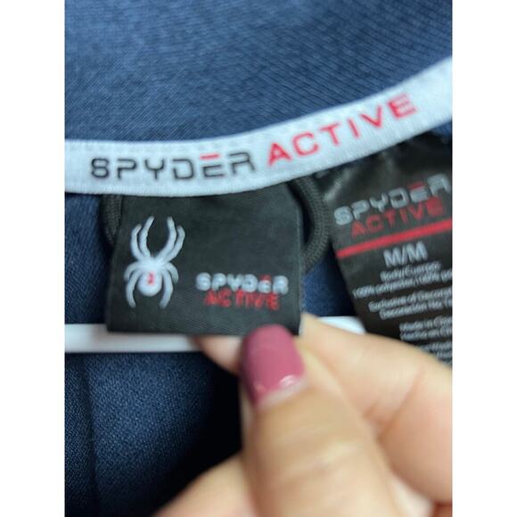 Spyder Active Knit Blue Full Zip Men's Jacket Medium - Picture 7 of 8